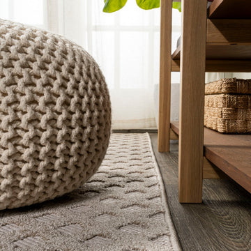 Rabat High-low Pile Mini-diamond Trellis Area Rug